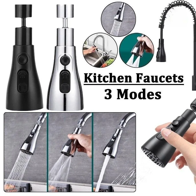 Kitchen Pull-out Faucet Head 360° Rotating Kitchen Flush High Pressure Faucet Sprayer Basin Sink Shower Eead Multifunctional Pul