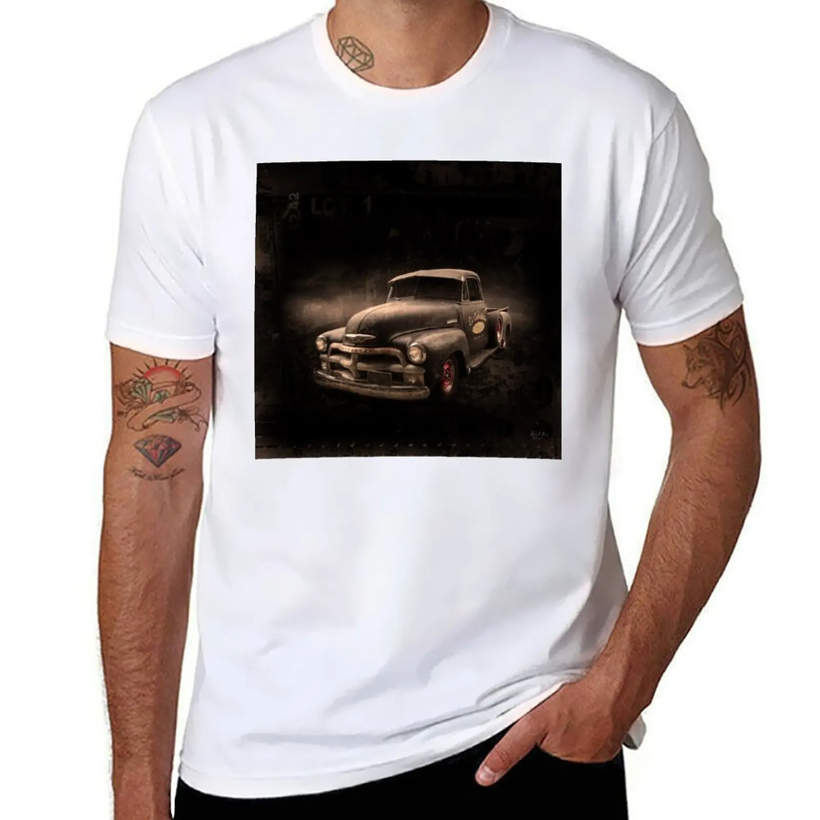 Vintage Pickup T-Shirt man t shirt graphic man t shirt cotton T-Shirt