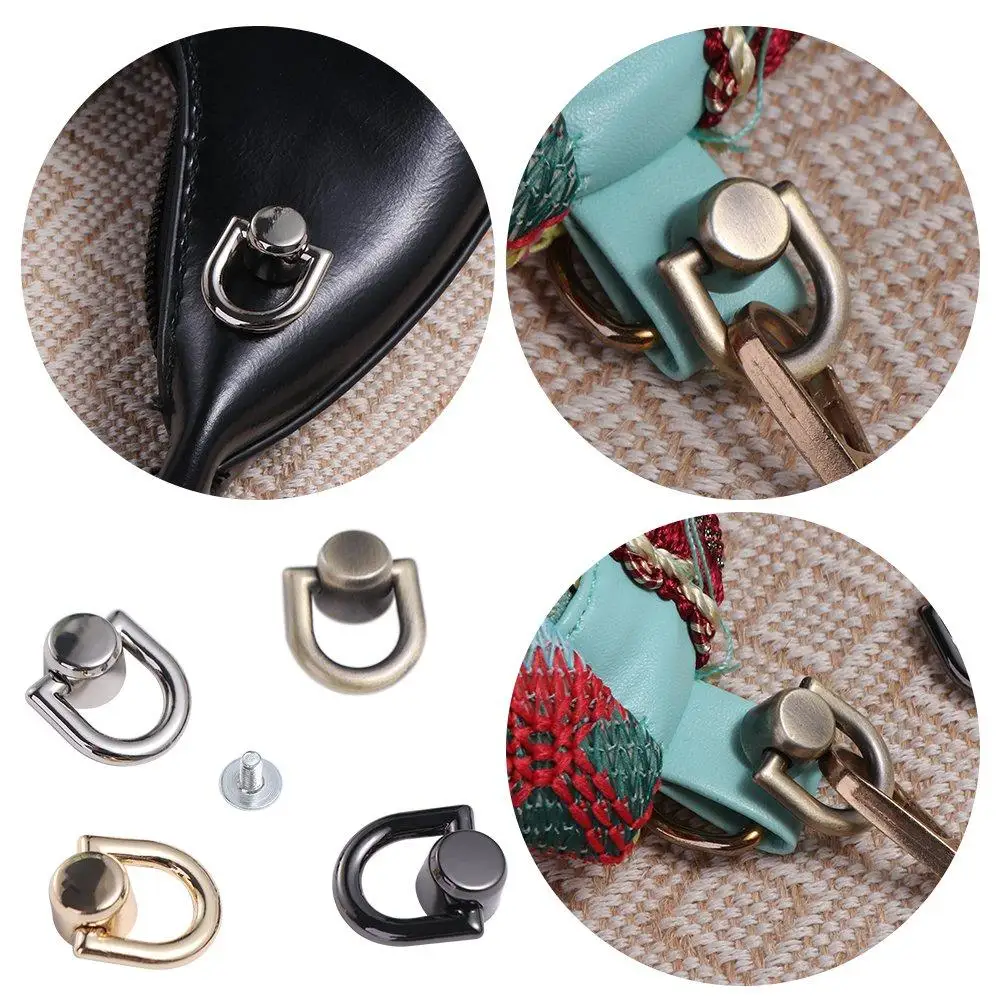 Diy Metal Bag Klinknagel Gesp D Ring Tong Snap Metalen Tas Klinknagel Handtas Hanger Haak Handtas Riem Aktetas