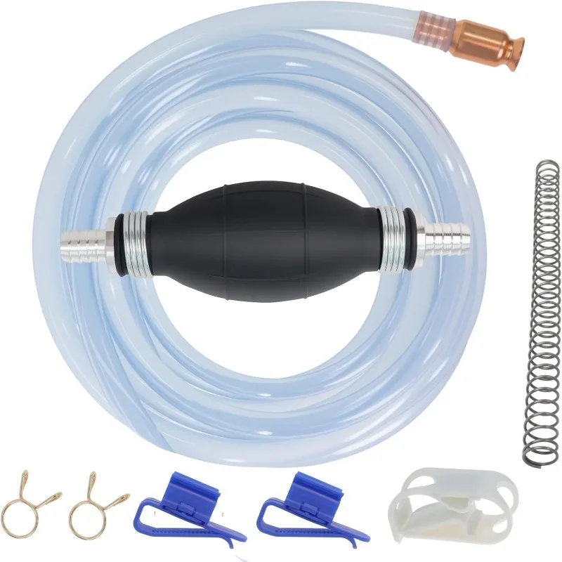 

Manual siphon pump kit with 8.3'5/8 "hose, high-quality leak proof design, sturdy and durable