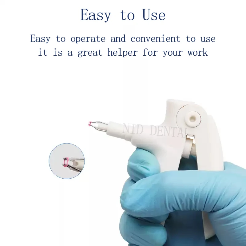 

Dental Ligature Gun Dispenser Orthodontic Ligature Tie Placer Elastic Band Ligation Shooter O ring Placement