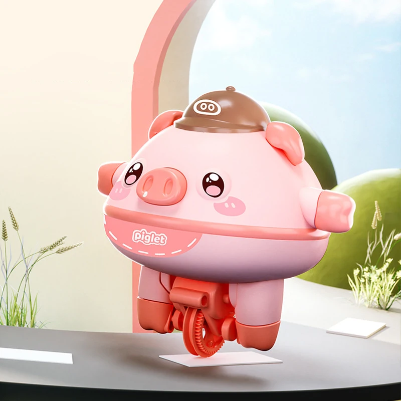 Novelty Tightrope Walking Tumbler,Cute,Balanced Pig Toy Gyro Cute Balance Pig Piglet Pig Walking Tightrope For Kids