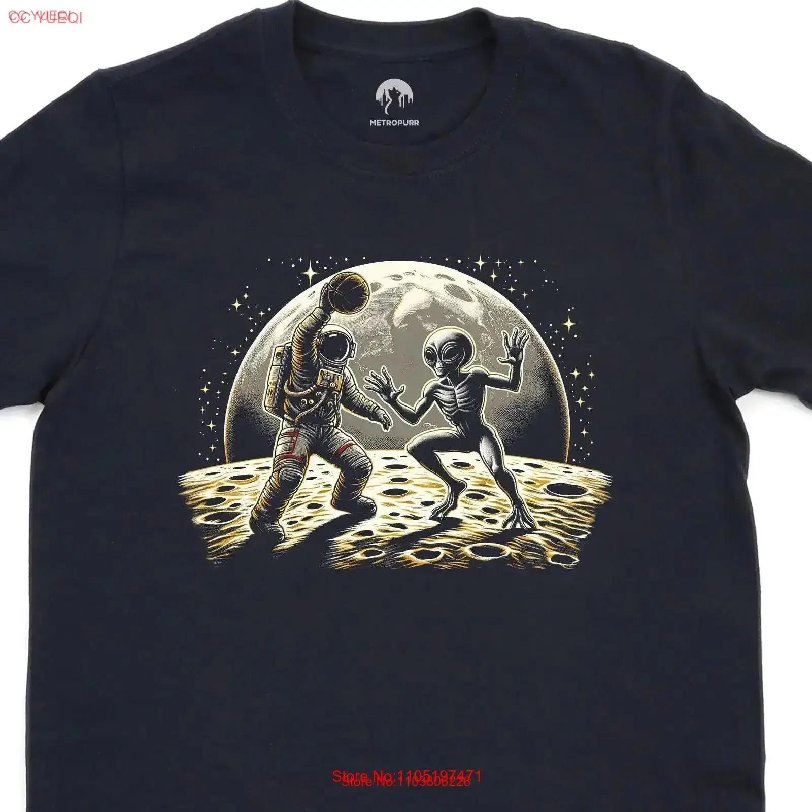 

Футболка Alien Outer Space Geeks s Geek Баскетбол Астронавт и играет в винтажном стиле Слегка дизайнерская одежда Стильная