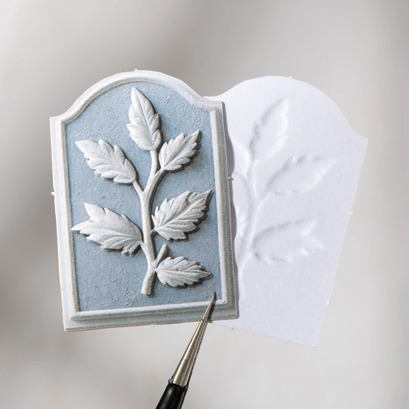 Journal GO 30pcs Flower's Traced Shadow Vintage Relief Plant Floral Collage Sticker Creative Journal Scrapbook diy Materials