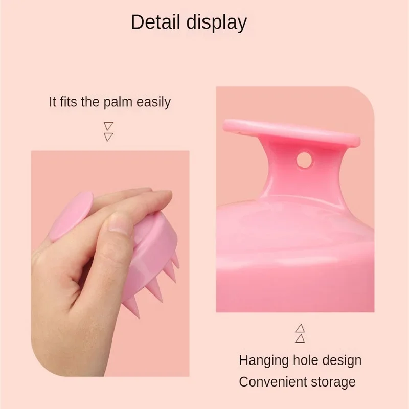 Silicone Shampoo Brush Head Scalp Massage Comb Hair Washing Comb Body Massage Brush Bath Shower Brush Salon Hairdressing Tool