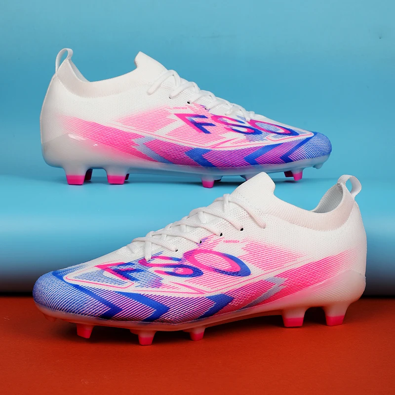 Professionele hoge voetbalschoenen voor heren, gebroken spikes, korte spikes, kunstgrastraining, ademend, antislip damesschoenen