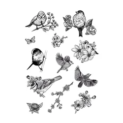 New Arrivals bird flower Clear Stamps for DIY Scrapbooking Card Transparent Silicone Stamp Making Photo Album Crafts Decor