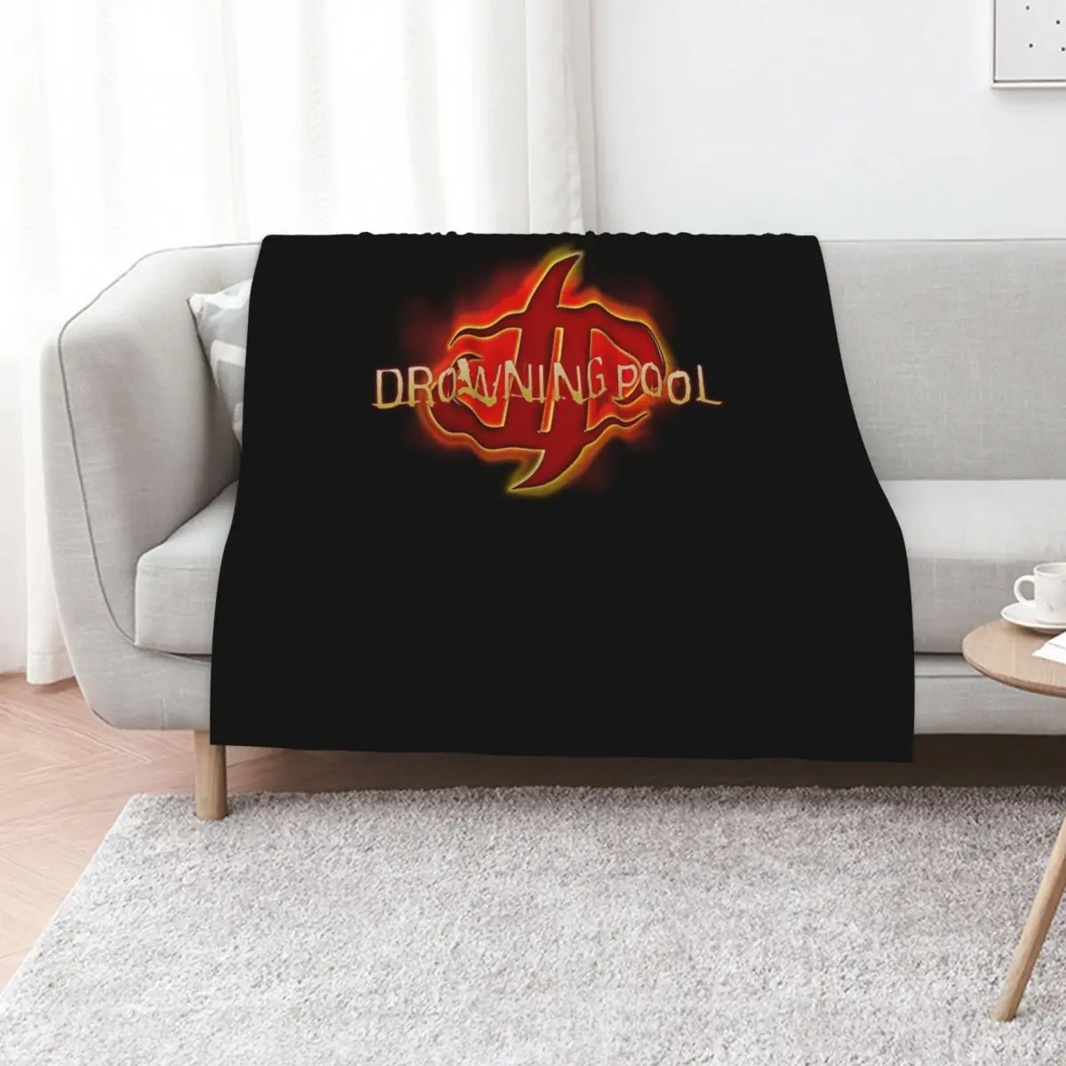Drówning Póól Bánd Throw Blanket Soft warm for winter Flannel Fabric Luxury Throw Plaid heavy to sleep Blankets