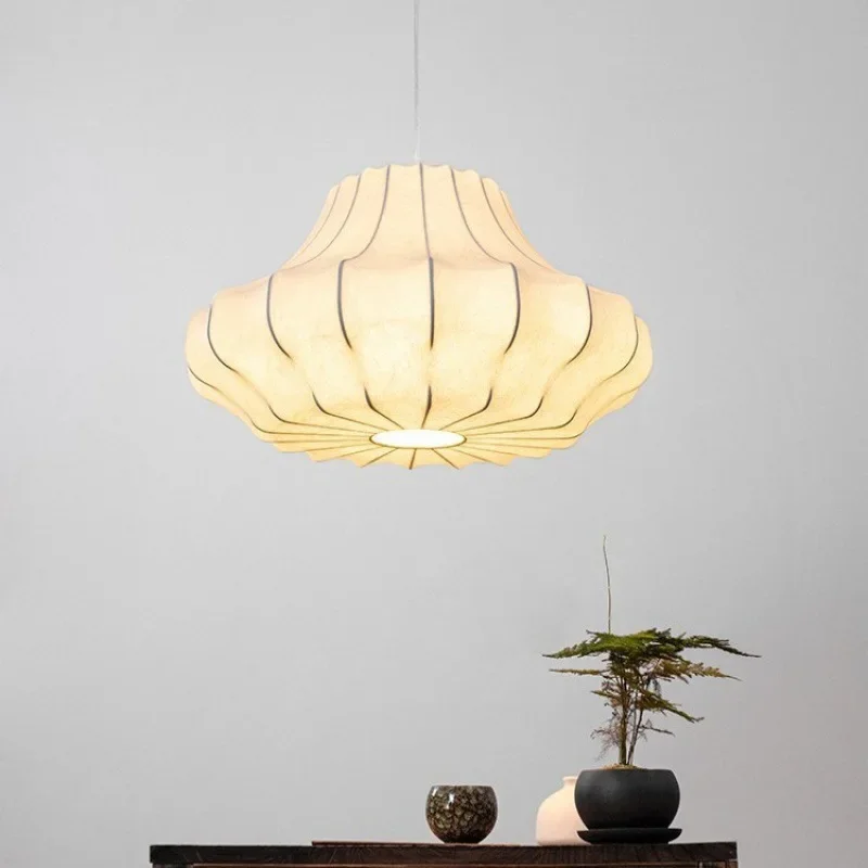 Modern Italian Silk Pendant Lamp Cocoon LED Hanging Light for Living Room Dining Room Hotel Restaurant Cafe Bar Home Decor