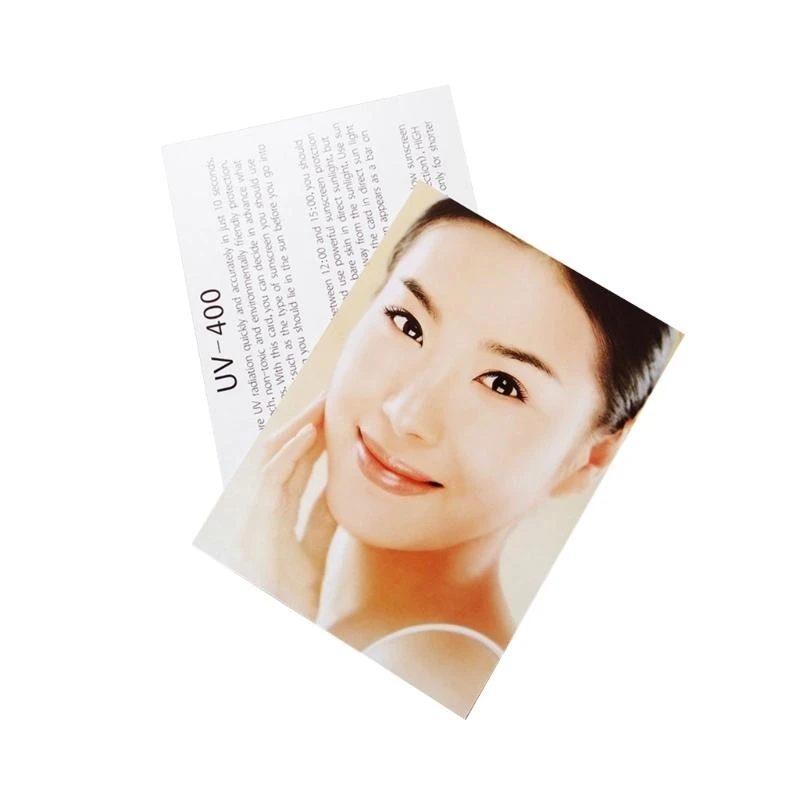 F92B UV 테스트 카드 UV 강도 테스트 도구 UVB 센서 선글라스 테스트를위한 휴대용 UV 테스터 탐지기 카드 재사용 가능