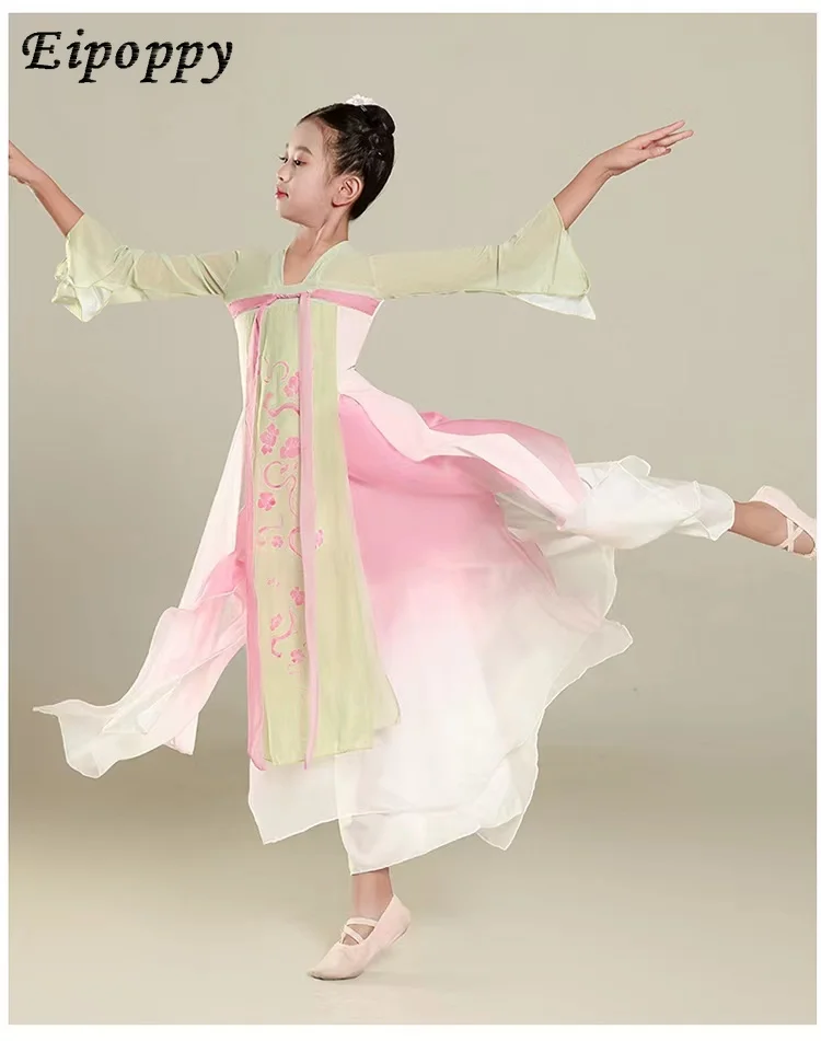 Traje de dança clássica, dança de guarda-chuva estilo chinês