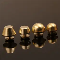 10 pezzi borsa in ottone piedi forma secchio Base borchie piede Screwback rivetti borsa artigianale in pelle portafoglio borsa unghie Decorative borchie