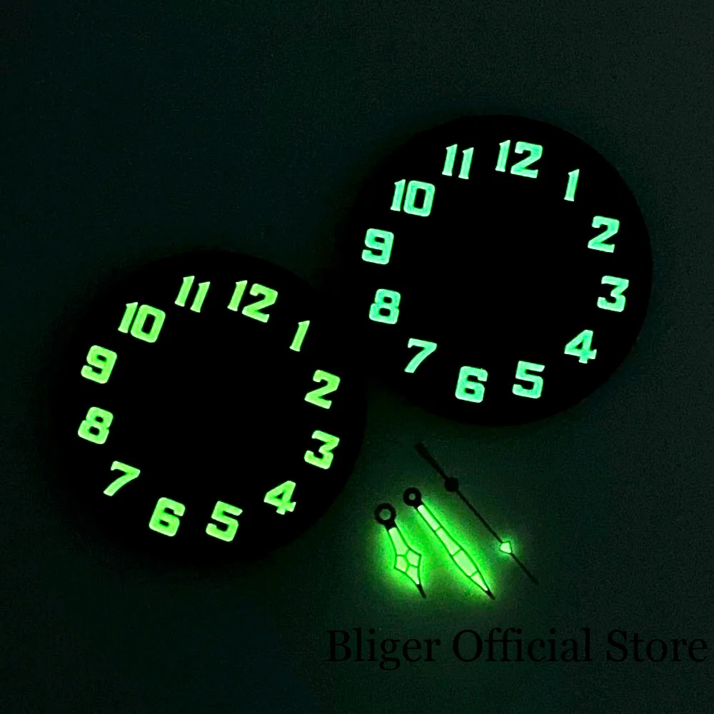 40.4mm Luminous Black Yellow Sterile Pilot Watch Dial Hand Fit ETA 2824 PT5000 NH35 NH36 Automatic Movement Dive Men Watch Parts