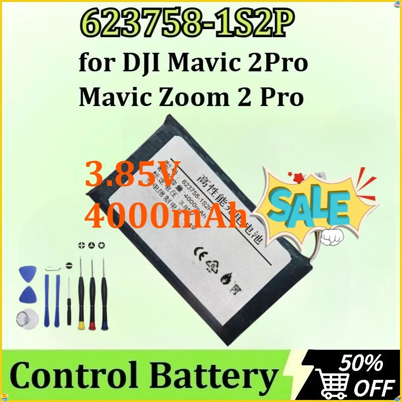 

New Replacement Rechargeable Batteries 623758-1S2P UAV Remote Control Battery for DJI Mavic 2Pro/Mavic Zoom 2 Pro 3.85V 4000mAh