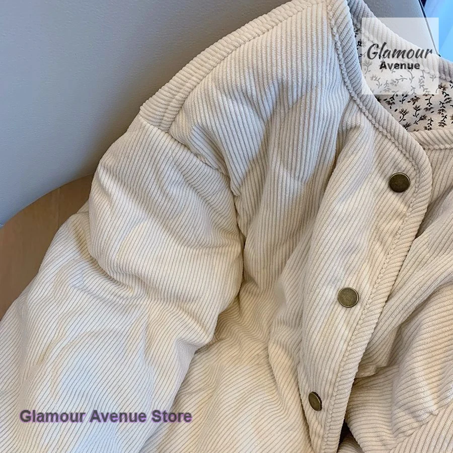 Dámská zimní bunda s korejským designem, mozaikou a květinovým vzorem s diamanty a bavlněnou podšívkou, volné oblečení s divokou bavlněnou podšívkou - náhled 5