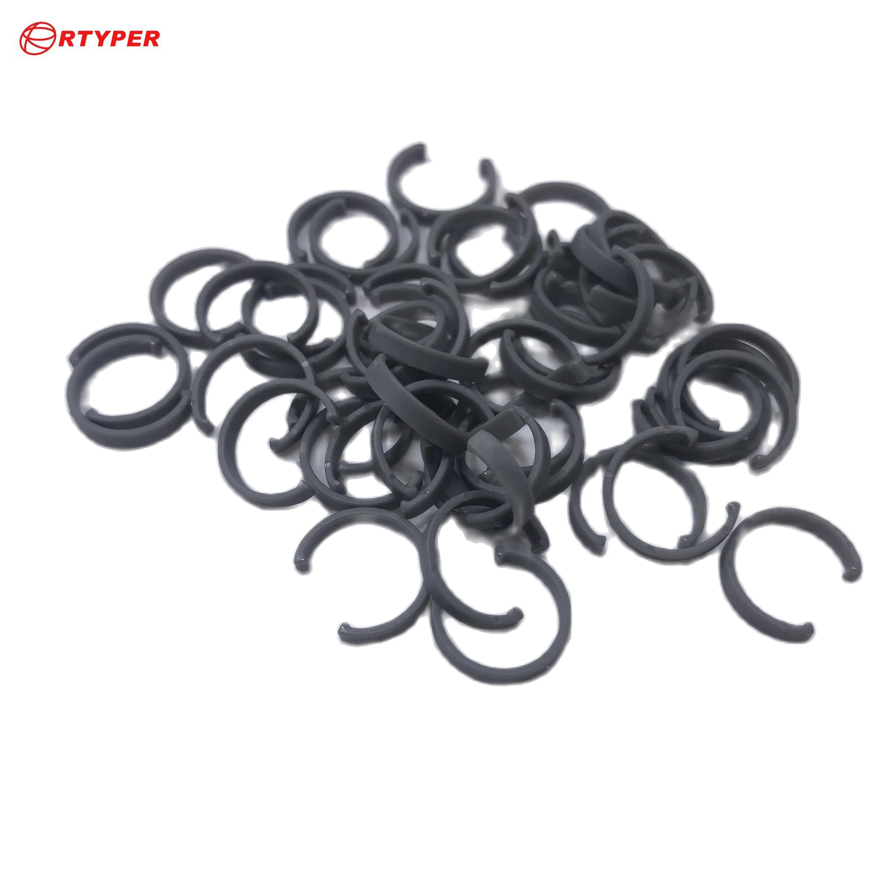 100 PCS Fuel Injector Kits Plastic Parts 12.8x6.5x2.4 For Marelli Logo Buckle PA66 (dark gray) PT 424C