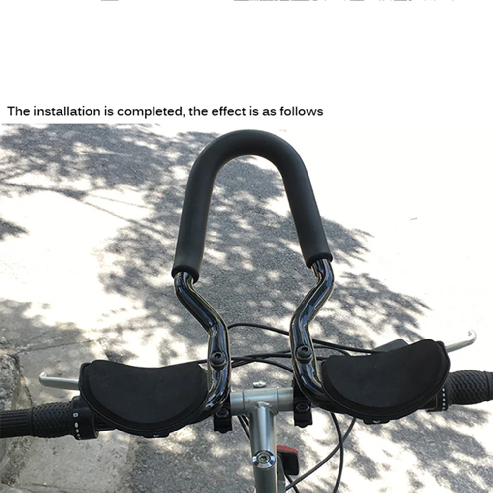 

Aluminum Alloy Rest Handlebars Aero Road Bike Comfortable Pads Integrated Metal Handlebar For Folding Bikes