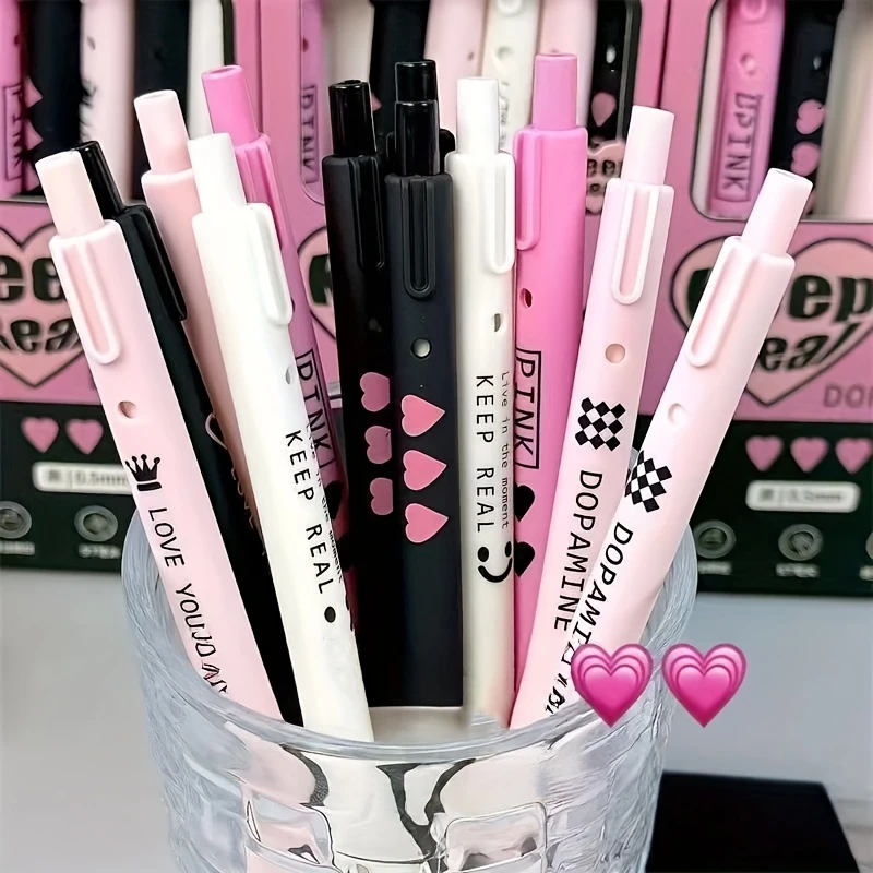 6 قطعة نمط رائع حلو لا هوك أقلام محايدة جمالية عالية 0.5 مللي متر حبر سريع الجفاف طالب الكتابة مكتب المدرسة هدية عيد الحب #2
