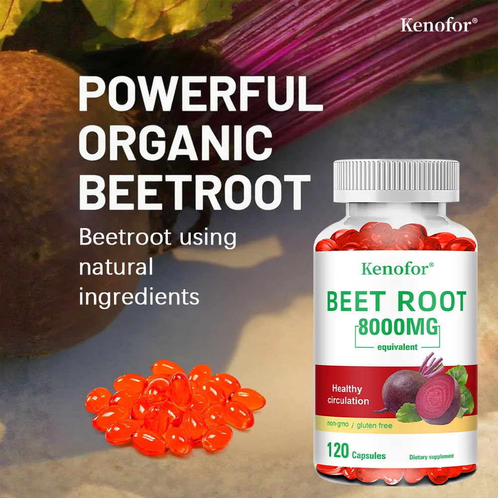 Beetroot Capsules, Antioxidants, Support Circulation, Cardiovascular Wellness, Physical Endurance & Metabolism, Vegan