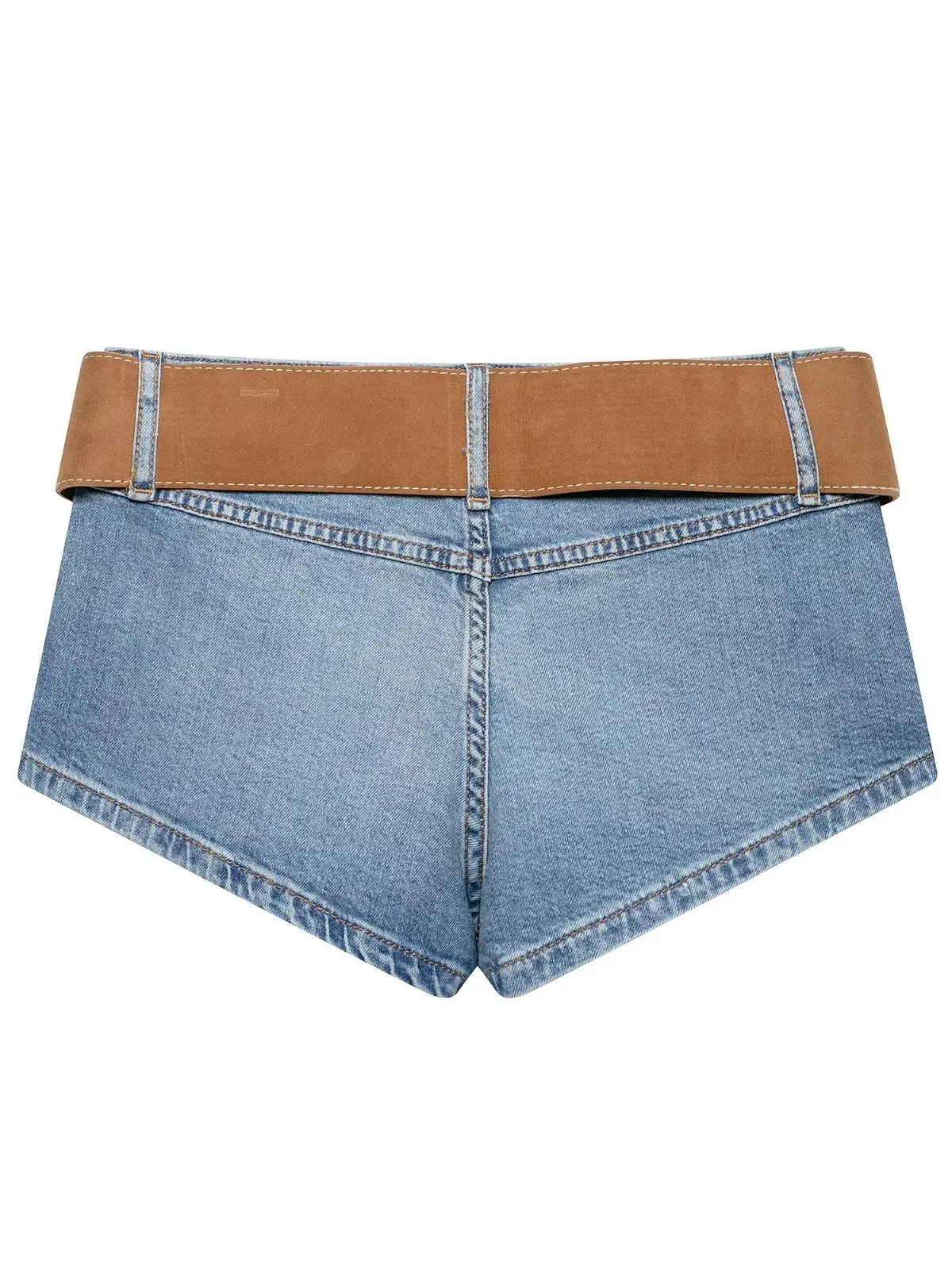 Low-Waist American Style Denim Shorts Women's Fashionable Casual Leisure Belted Student Versatile Hot Pants Summer Collection