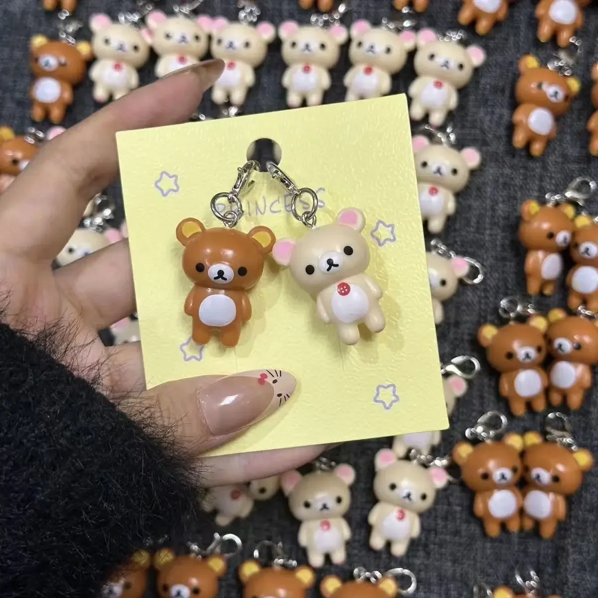 Super süßer Rilakkuma Cartoon-Bär Plüschpuppe & bezaubernder Schlüsselanhänger – Perfektes Geschenk für Paare an Feiertagen – Detail 5