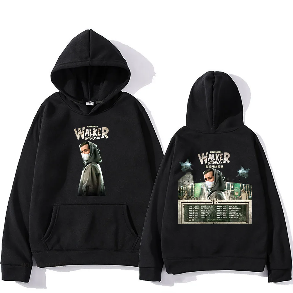 Alan-Walker World European Tour 2025 Hoodies Ropa Hombre Sweatshirts Long Sleeve Winter Casual Printing Pullovers Hooded Male