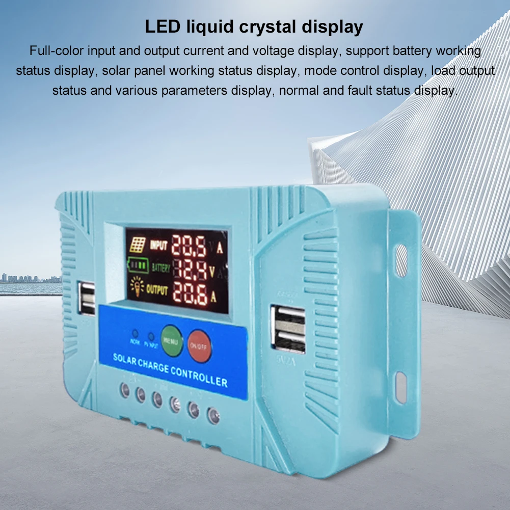 12V 24V Solar Charge Controller Solar Panel Controller Lithium Battery Charge Controller for Home and Outdoor Energy Solution