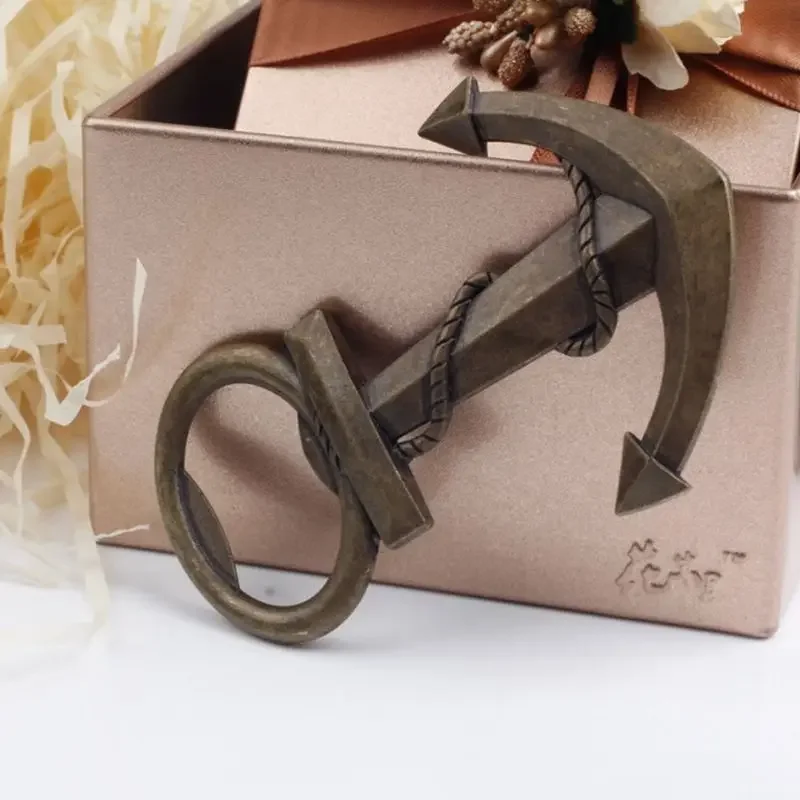 Boat Direction Anchor Shape Beer Bottle Opener Retro Small Wedding Favors for Guests Openers Gadgets Beer Opener Creative Gift