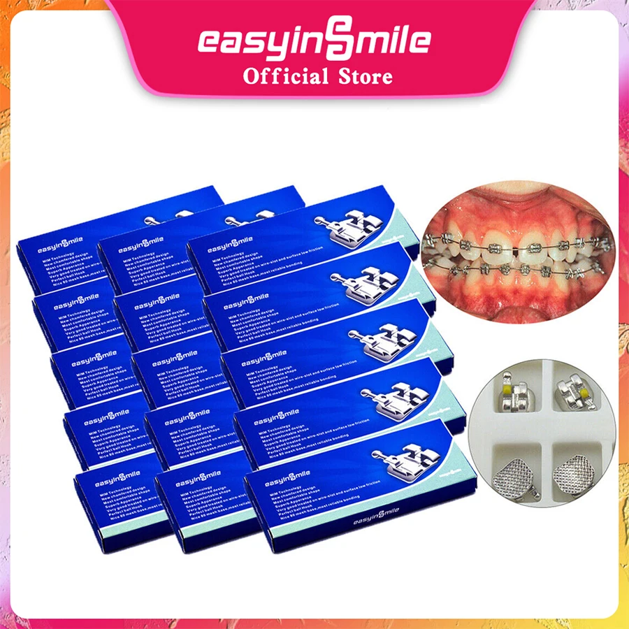 15Packs EASYINSMILE Dental Material for Metal Orhto Bracket Mini Braces Roth / MBT 345 022 High Quality