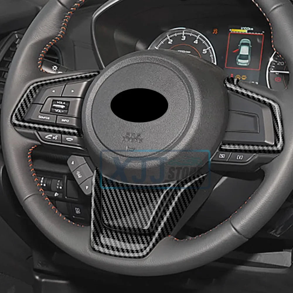 Black Carbon Fiber Interior Overlay Covers Upgrade Inner Decoration Parts Fit for Subaru Forester 2025 2024 2026 Accessories