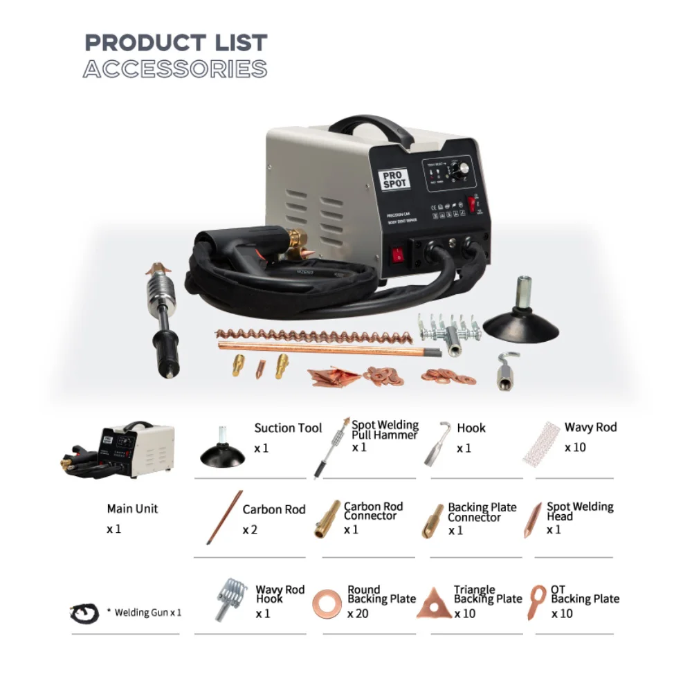 PRO 3800A Multifunction Steel Dent Puller Spot Welder Auto Body Repair Machine