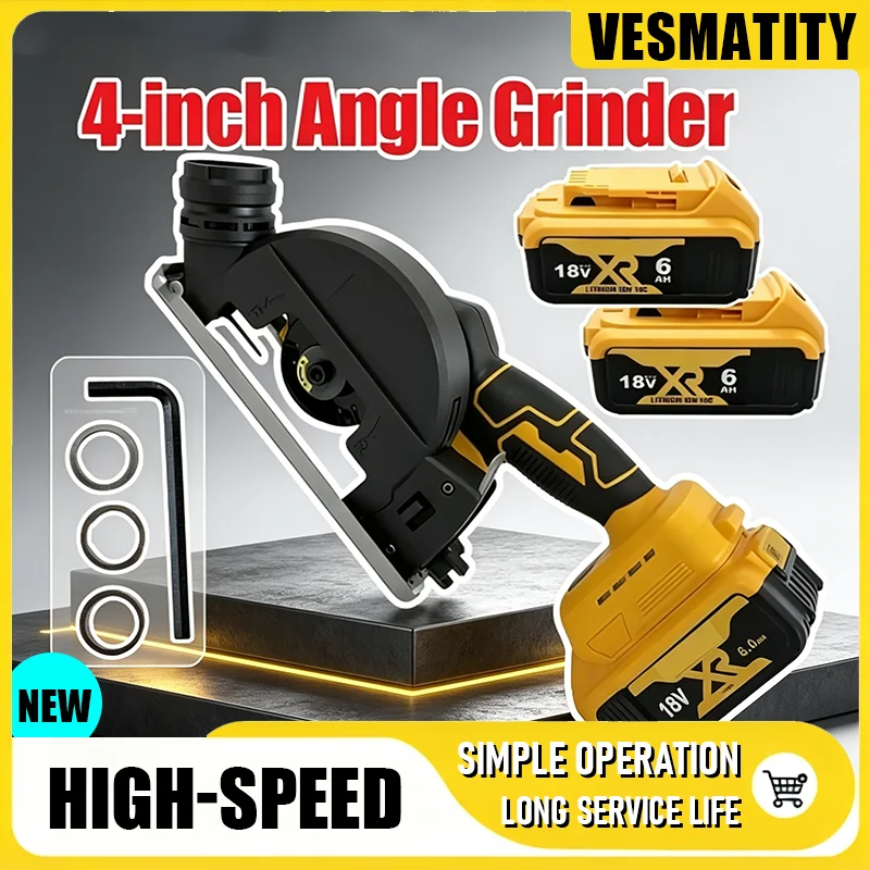 Grinding Machine 4 Inch Cordless Cut Off Saw JMJ Angle Grinder Power Tool for 18V Battery 2026 HOT SALE