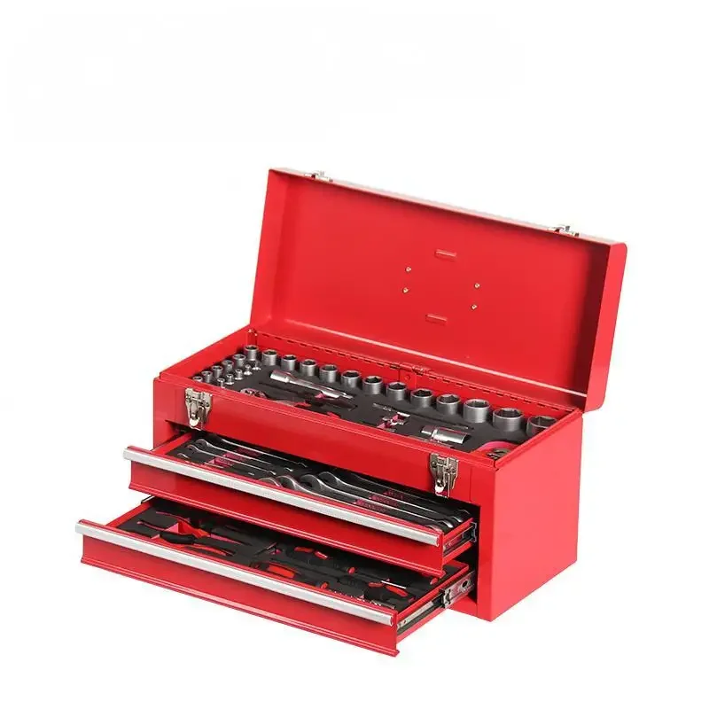 2025 hot sale Por    Steel Hand Tool Cabinet with 92pcs Auto Repair Kit