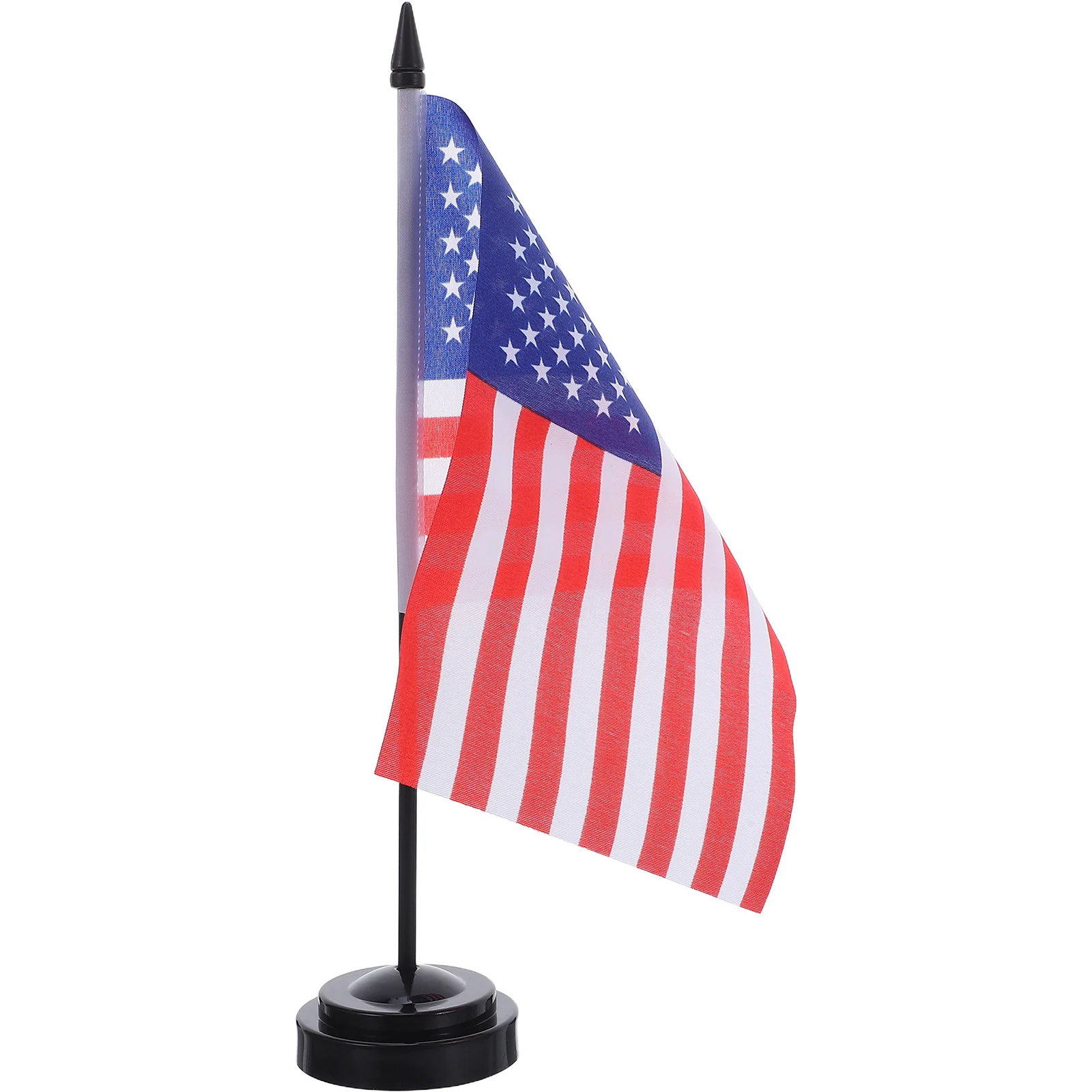 

10 set Table Us Desk Small Usa Flags On Stick With Base Desktop Decorations For Office Conference Room Business Display Mini