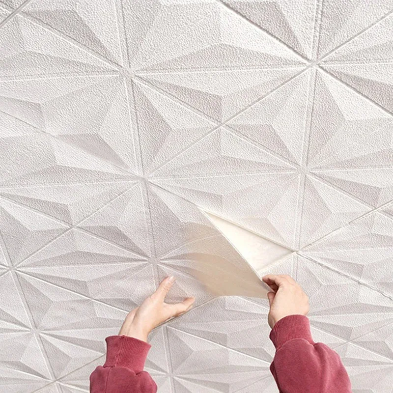 

35*35cm Ceiling Bedroom 3d Wall Stickers Wallpaper Room Decor, Anti-collision Background Waterproof Peel and Stick Decoration ﻿