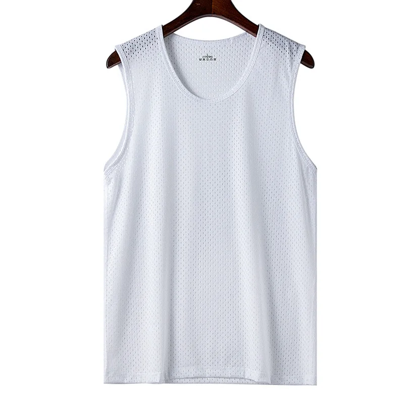 Gym Vest Men Bodybuilding Sleeveless Sports Tank Top 2024 Summer New Quick-drying Ice Silk Coolness Running Casual T-shirt