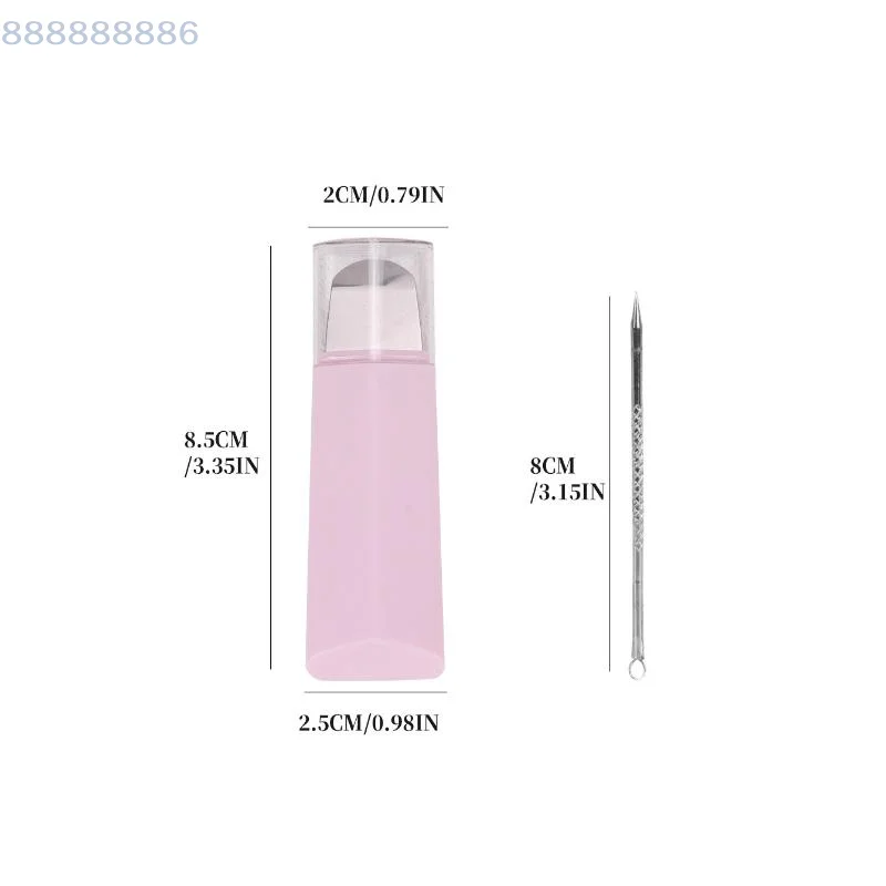 2 قطعة منظف مسام الوجه مجموعة العناية بالبشرة لتنظيف الوجه مزيل الرؤوس السوداء الجلد الغسيل ملعقة مجموعة بثرة وحب الشباب إبرة أداة #2