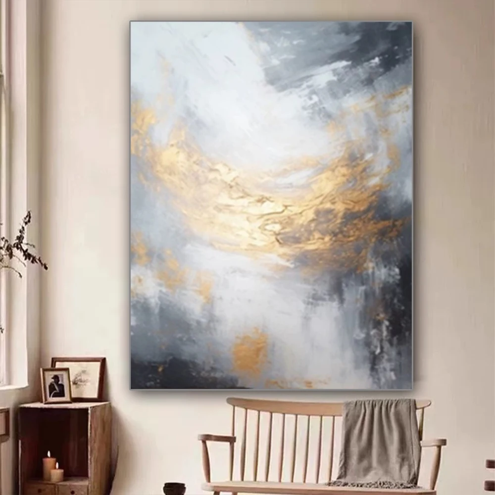 

Abstract Sea view wall Painting Modern canvas Wall Art Canvas Sofa mural Thick oil texture Hand-painted oil painting Home Decor
