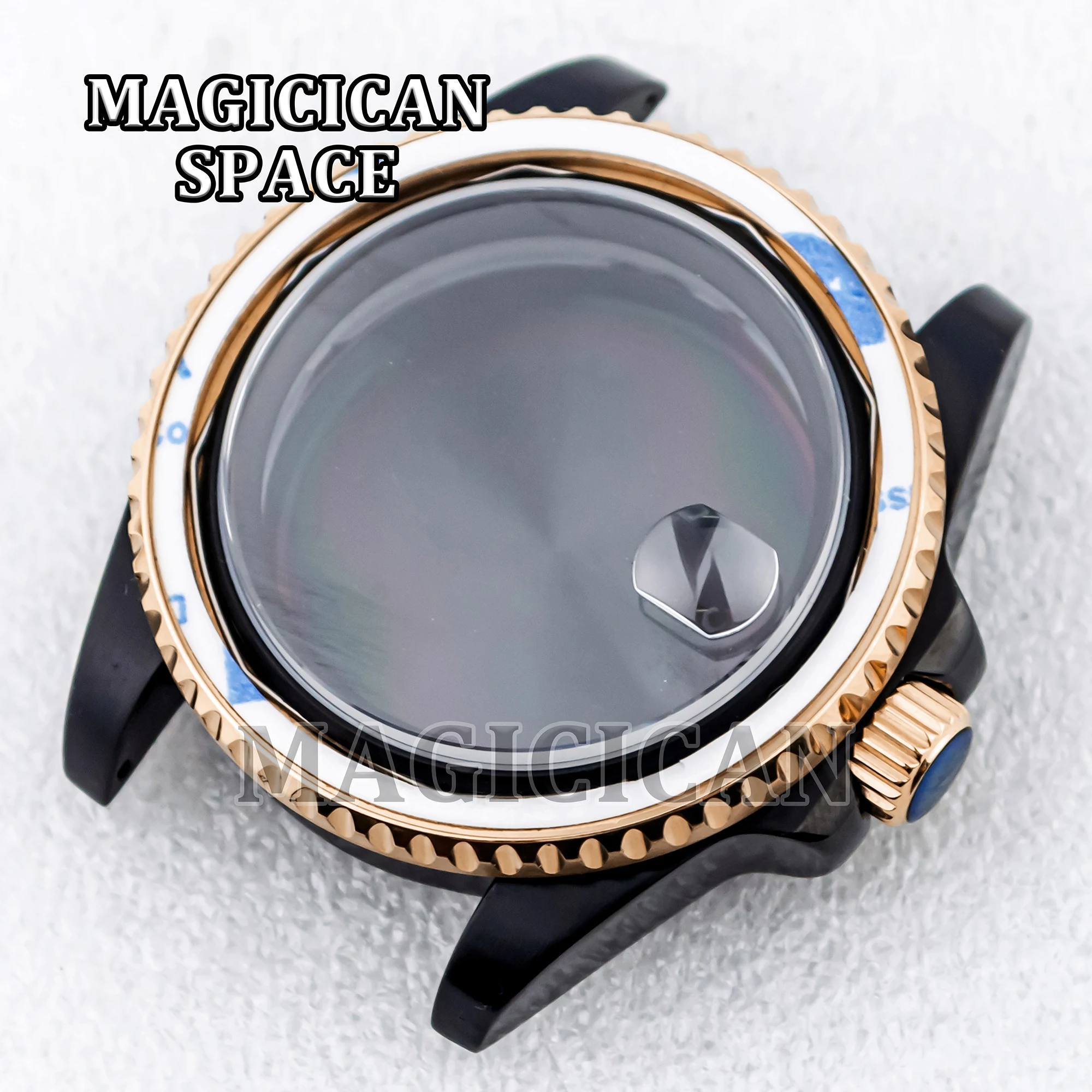 NH35 Case Sapphire Glass  Stainless Steel Two Tone Waterproof Watch Case for SUB GMT Watch Mod Parts fit NH34/NH35/NH36 Movement