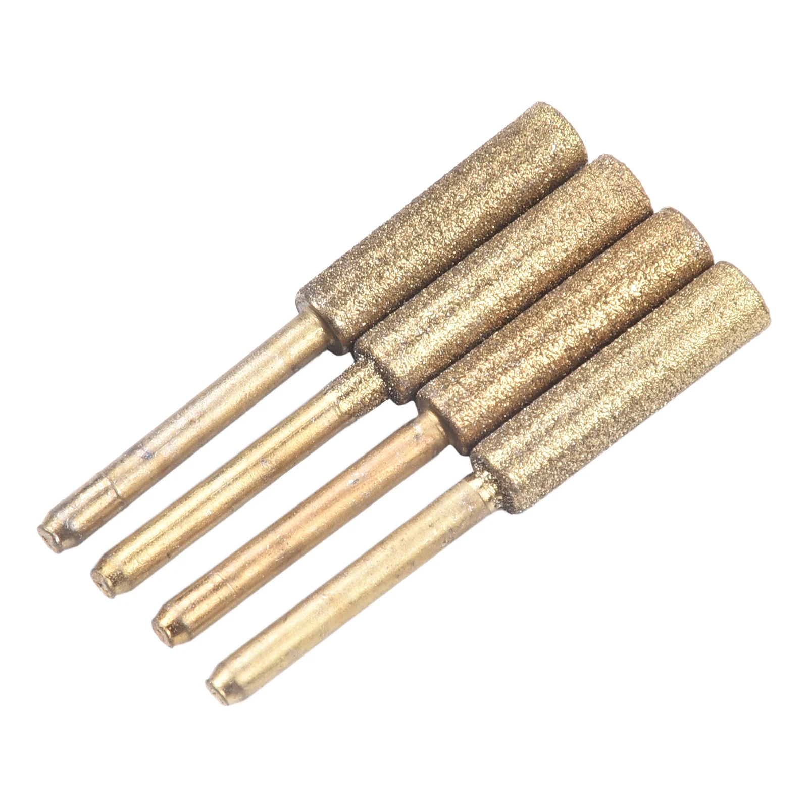 4pcs 4.0/4.8/5.5mm Coated Cylindrical Burr Chainsaw Sharpener Stone File Chain Sharpening Carving Grinding Tools Kits