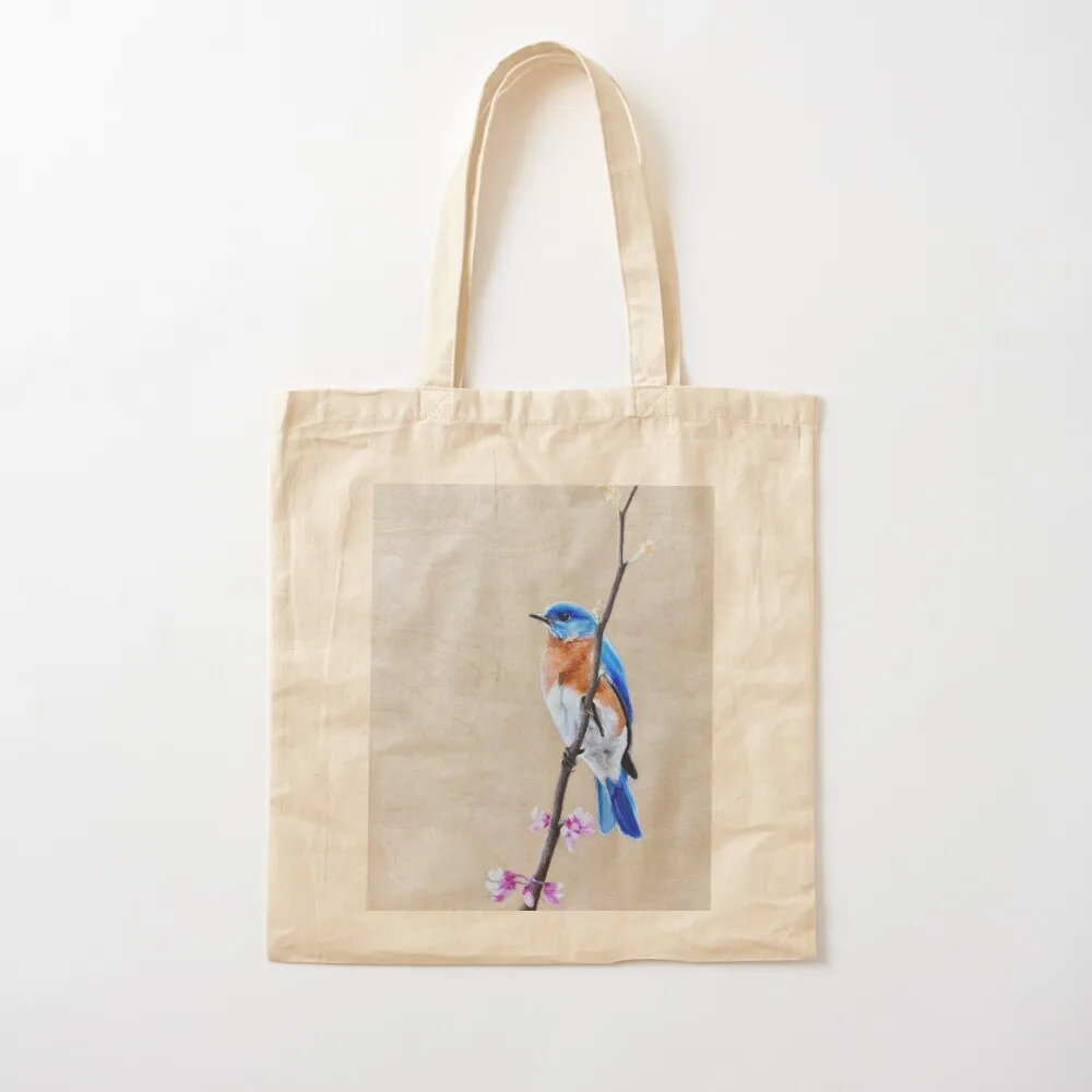 “Spring Bluebird” Tote Bag hand bags Lady bag tote bag Canvas stote