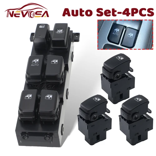 Imagen 2 del producto Interruptor de Control de ventanilla eléctrica para Hyundai Santa Fe CM 2007-2011 2012 93570-2B000S4 93570-2B140 93580-2B000 botón de cristal trasero delantero