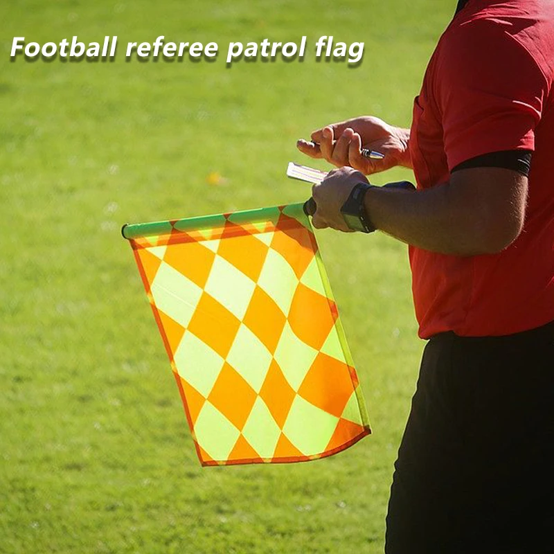 2Pcs/set of football referee flags for fair competition, patrol flags for sports matches, football linesman , referee equipment