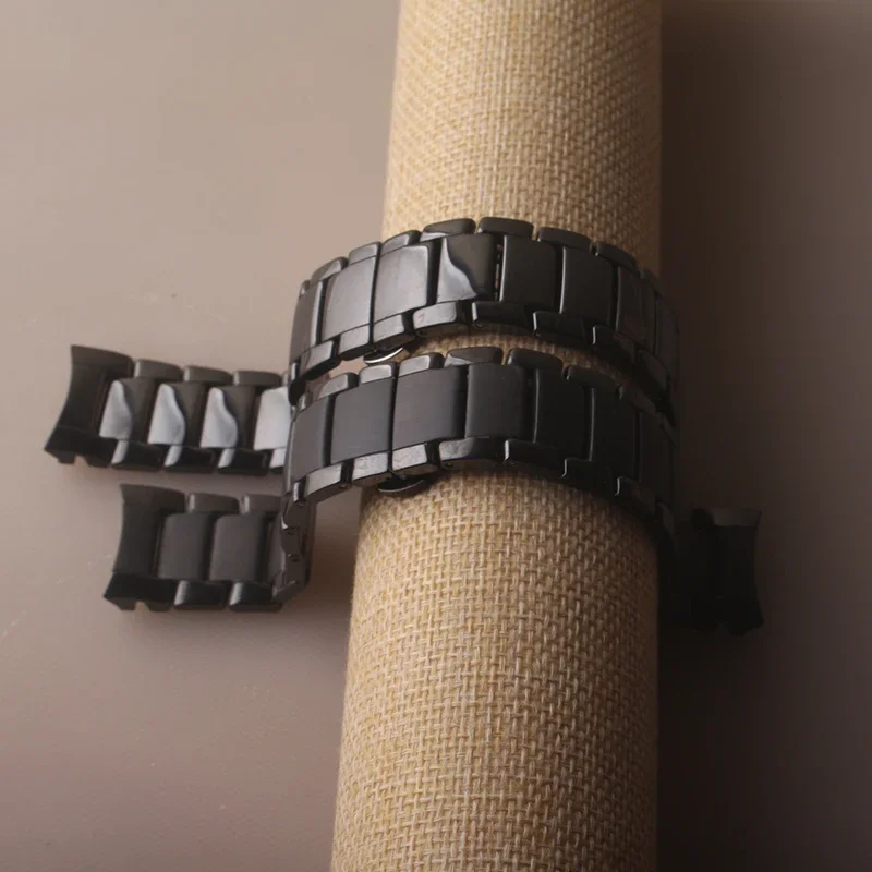 

Керамический ремешок для часов Armani Ar1451 1452 1474 1475, водонепроницаемый, дышащий, удобный черный ремешок для часов, браслет 22 мм 24 мм