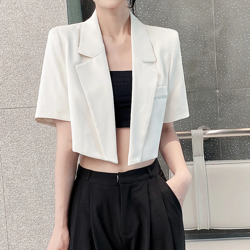 

Women'S Clothing Trend 2025 Blazer Woman Gate Rose Quick Dry Hem Decorate Waist-Cinching Double-Buttoned Bubble Fastening