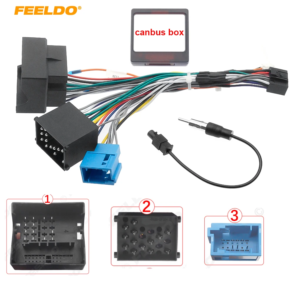 أندرويد راديو 16pin سلك الطاقة الأسلاك تسخير محول لسيارات BMW E39/E46/E53 (1998-2014)