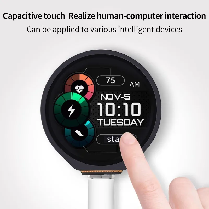 Imagem -05 - Touch Placa de Desenvolvimento Tela Lcd Display Redondo com Wifi Bluetooth Ble Acelerômetro Giroscópio Sensor 1.28 Esp32-s3
