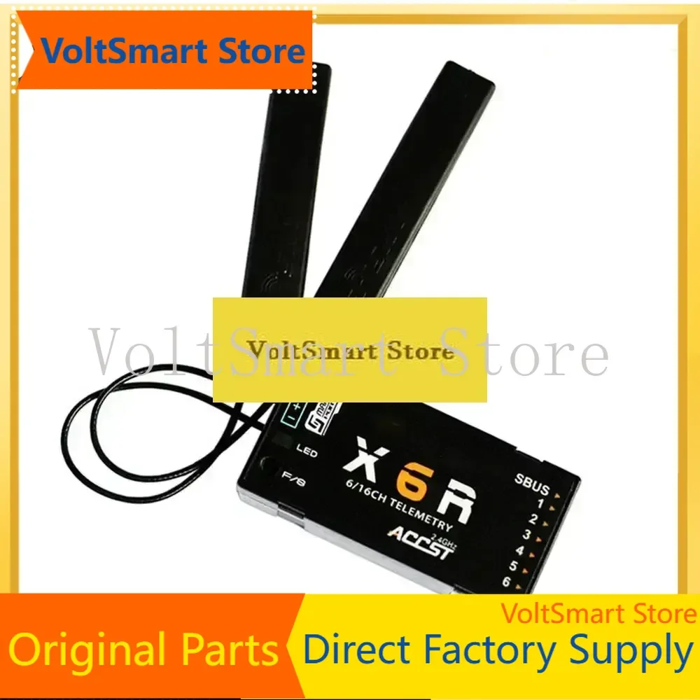 VoltSFR X6R 2.4G 16CH SBUS RC Receiver PCB Antenna Smart Port Data Return For Open TX Taranis X9D Jumper T16 T18 RC Drone