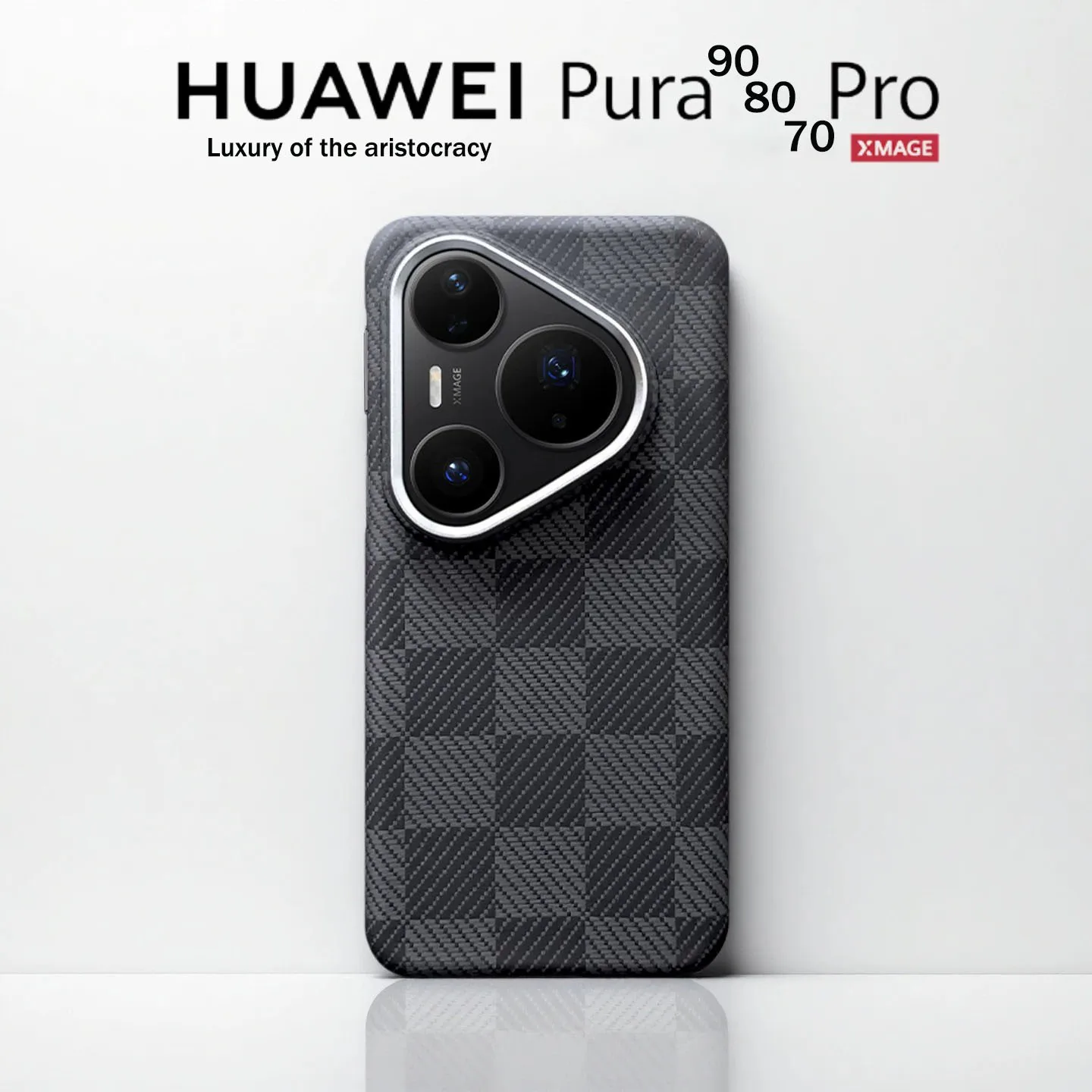 Coque de téléphone 100% en fibre d'aramide Kevlar authentique, pour Huawei Pura 70 80 Ultra 90 Pro Pro +, chargement magnétique, protection contre les chutes