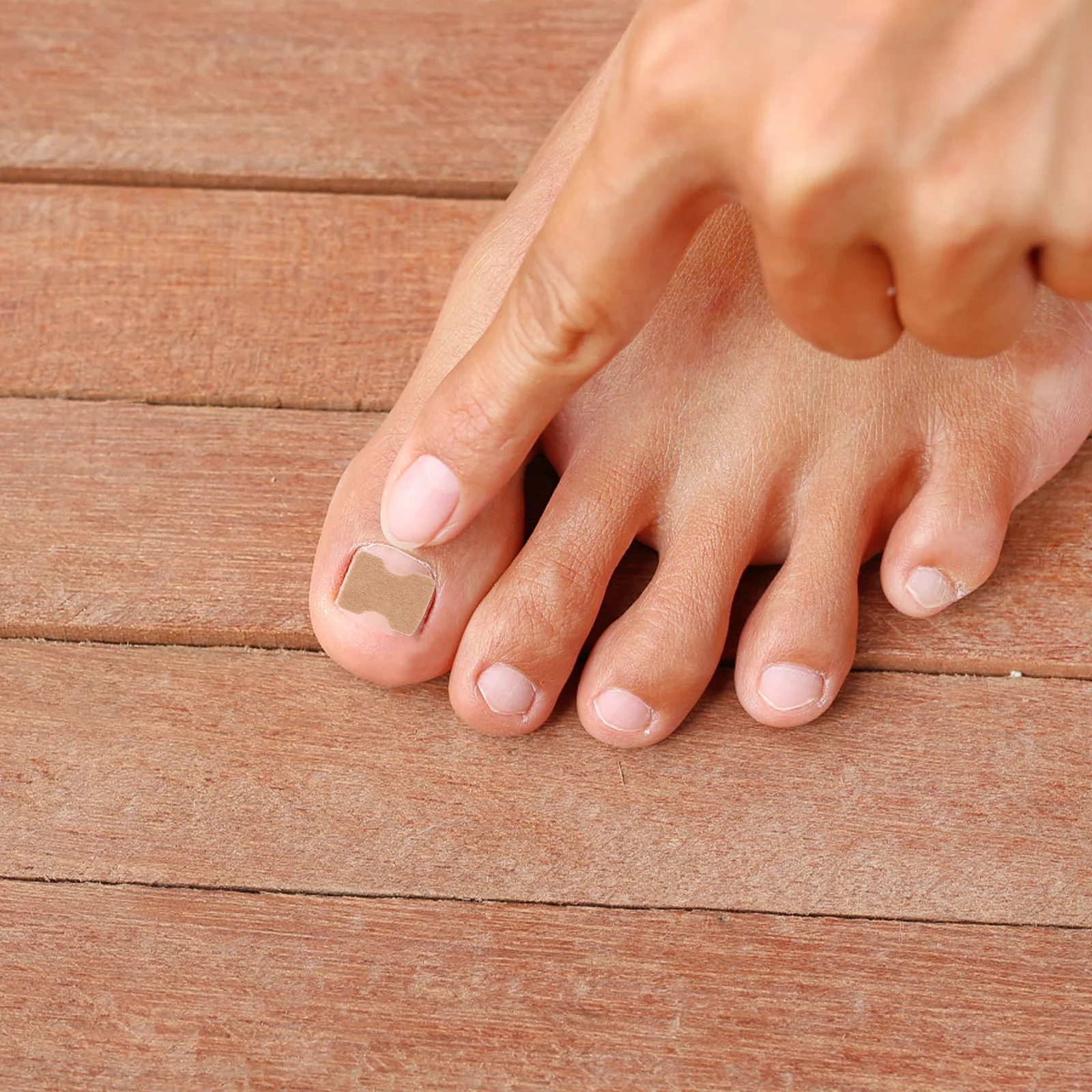 8 أوراق نام أظافر مصحح التصحيح بني فاتح أظافر ملصقات العظام القدم العناية بالأظافر شفاء الشريط للأظافر كرة لولبية